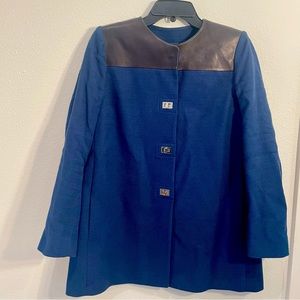 Sandro jacket leather and fabric